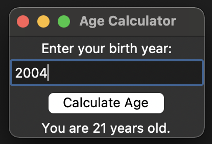 Python based Age Calculator